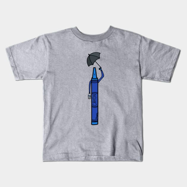 Tragic Crayon 1 Kids T-Shirt by Electric Mermaid